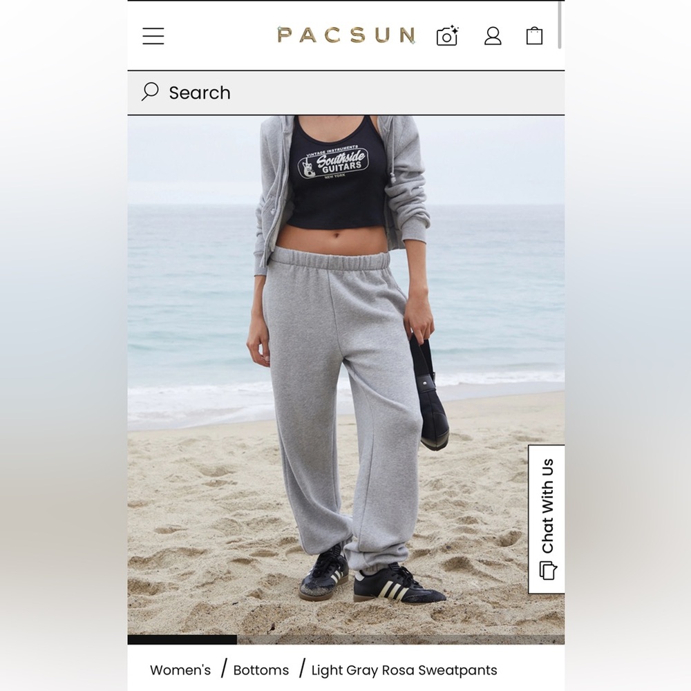 Jon Galt by Brandy Melville Light Gray Rosa Joggers